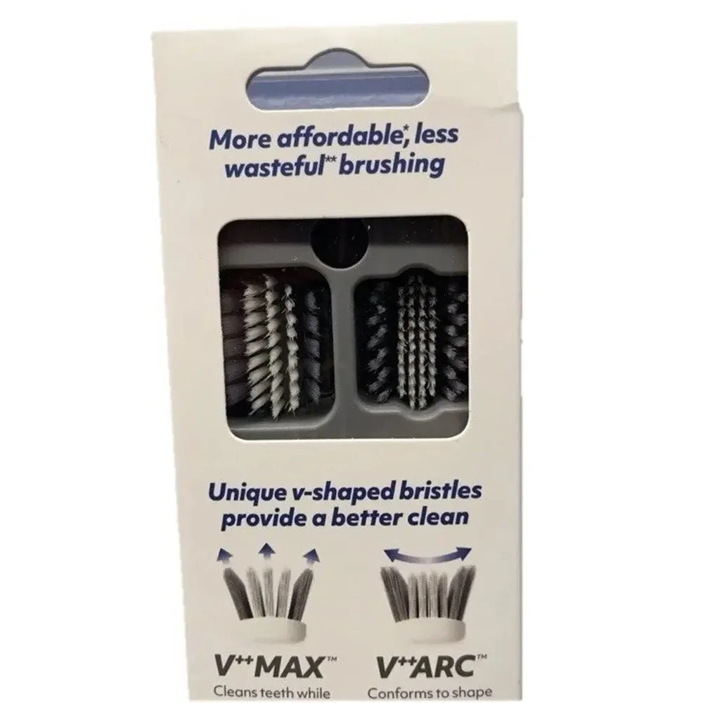 V-Eco Replaceable Brush Head System 2‎ Sets Of Innovative Brush & Heads NEW